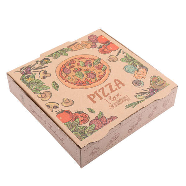 wholesale kraft pizza box with sturdy corrugated board