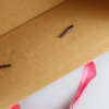 retail shoe box with custom print and handle rope