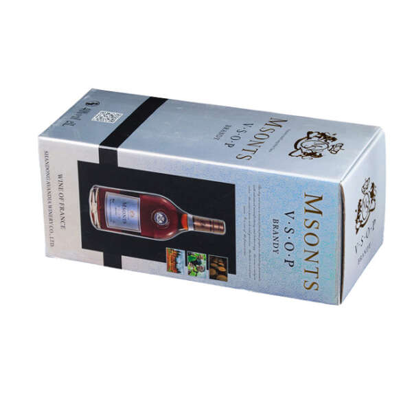 printed F-flute wine box for premium bottle presentation