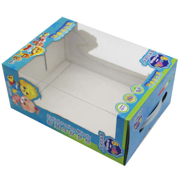 auto bottom E-flute toy carrier box with custom artwork