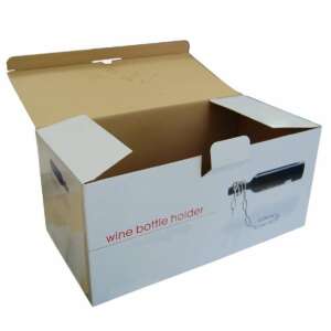 G-flute corrugated mailer box with locking tab closure