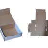 E-flute corrugated window box with printed lid packaging