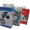 E-flute display packaging box with clear window panel