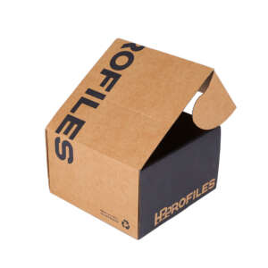 single wall reverse tuck corrugated box with printed panels