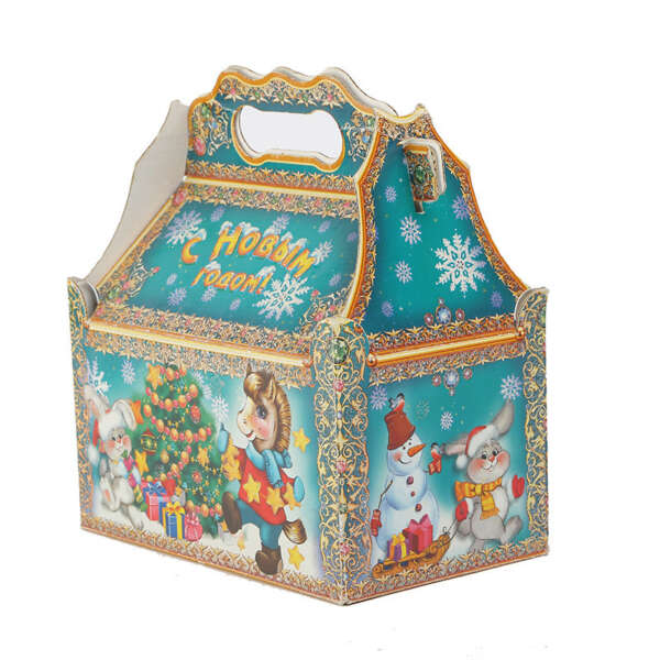 corrugated toy retail box with window display structure
