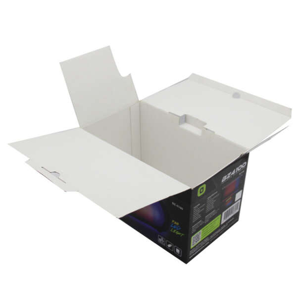 corrugated electronics packaging box with protective sizing