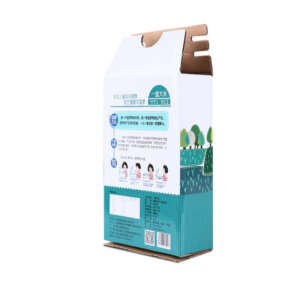brown kraft corrugated fruit packaging box with printed logo