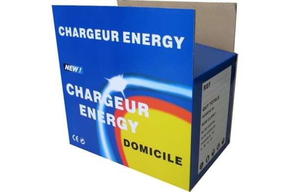 protective corrugated electronics box with custom print panels