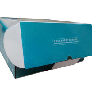 single wall corrugated product box with plastic handle
