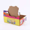 retail cardboard display box with die cut presentation