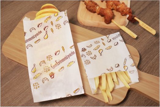 greaseproof white kraft bakery burger bread paper bag view 6