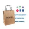 black boutique retail paper bag with custom logo for gifts front view