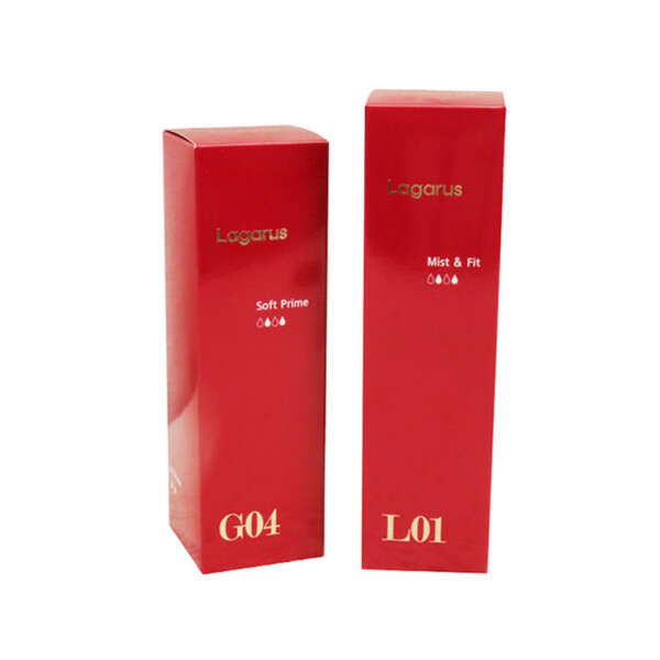 custom logo printed skin care product paper box - front view