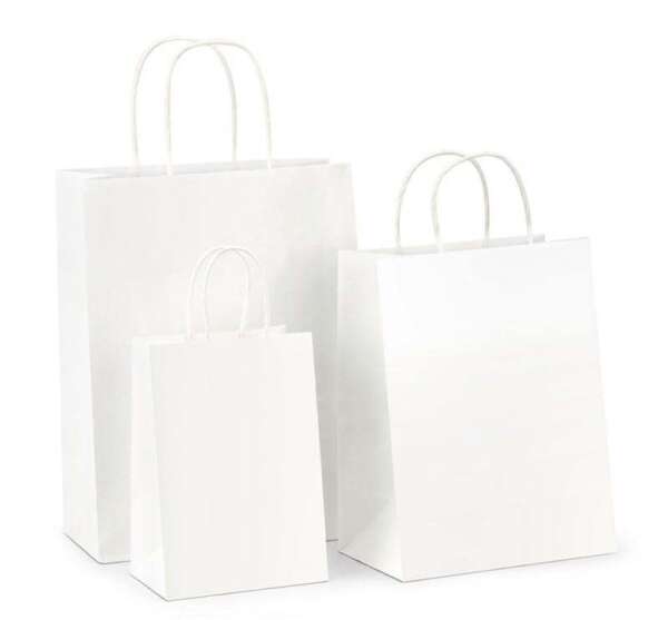Custom natural kraft twisted handle carrier bag for eco retail, gifts, shopping and environmental protection packaging