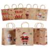 brown, black or white kraft paper Christmas kraft shopping gift bag with printed logo detail