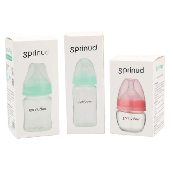 custom baby bottle breast pump paper box packaging - open display view
