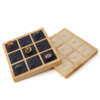 Bulk solid wood ring trays prepared for export