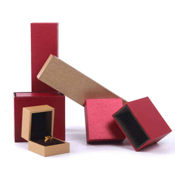 custom cardboard jewelry storage box for bracelet necklace ring view 5