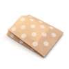 Custom printed brown decorative lunch bag for lunch meals, bakery, snacks, food service and branded takeaway packaging