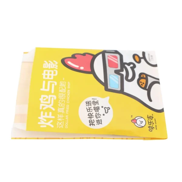 printed greaseproof hamburger wax paper bag for burger wrapping view 6