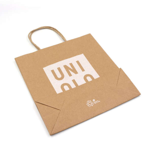 high quality Christmas gift paper bag with twisted handle image 5