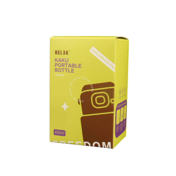 custom portable drinking cup vacuum flask paper box - print detail view