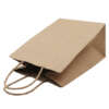 eco brown kraft gift bag with handles showing personal logo print, handles and eco-friendly gift presentation