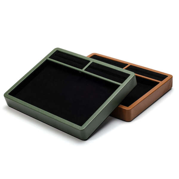 Bulk rounded corner display trays packed for export
