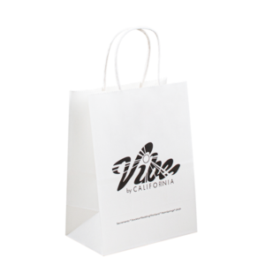 luxury boutique kraft paper gift bag with twisted handle for shopping storage view 1