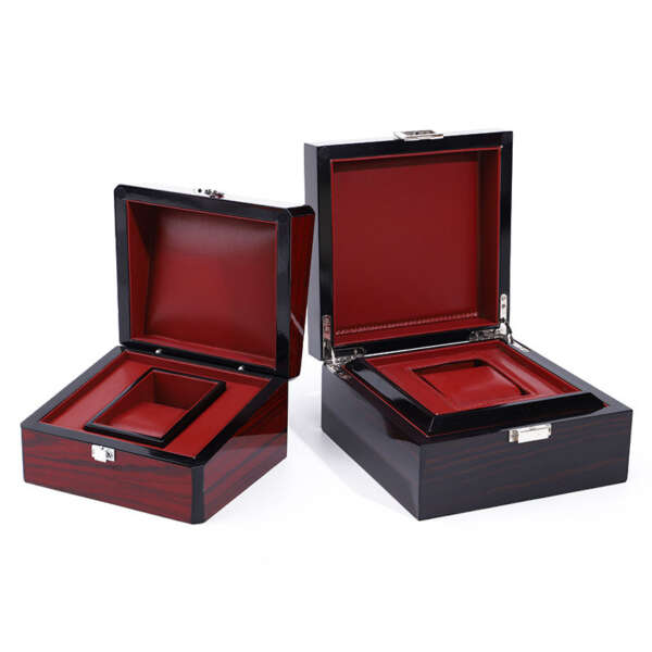 wooden waterproof travel watch gift case with custom logo - gift packaging