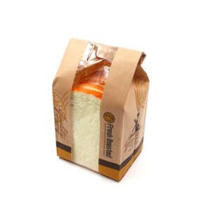 kraft toast sandwich bakery bread paper bag with window view 2