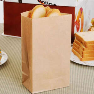 white SOS sandwich paper bag with logo print for takeaway food packaging - front view