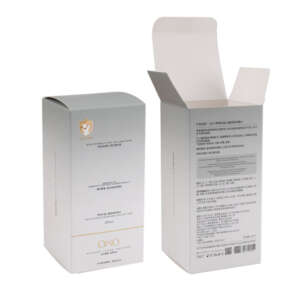 custom printed skin care cosmetic logo paper box - open display view