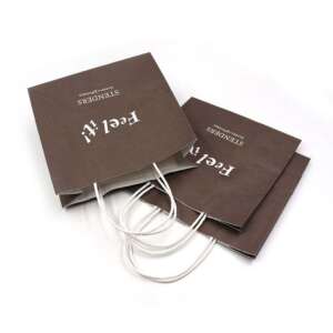 durable custom size sweater clothing paper bag with handles view 2