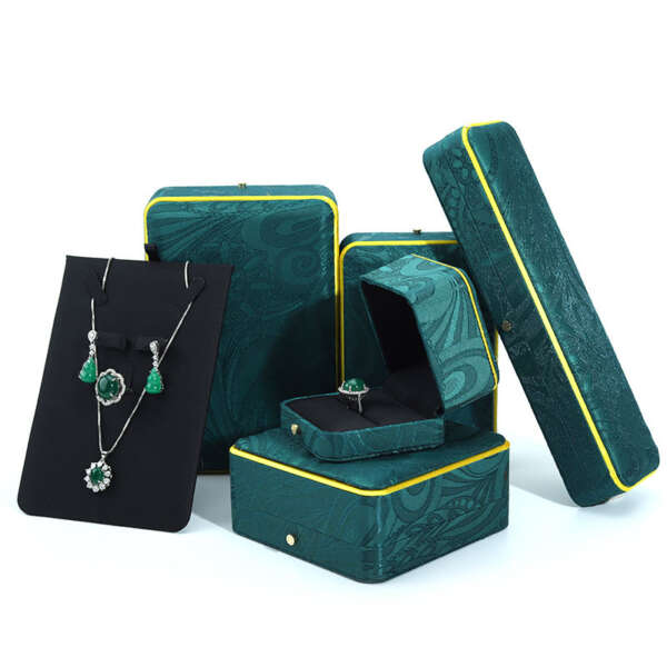 Luxury ring jewelry box with cloth leather finish