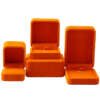 orange custom logo ring jewelry packaging box - custom logo option