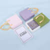 printed recyclable drawer cardboard jewelry set box with pouch bag - gift packaging