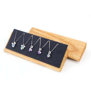 Solid wood triangle bracelet pendant display board
