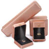 champagne transparent LED jewelry display box for pendant necklace bracelet ring earrings - front view