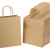 wholesale brown takeaway paper bag with printed logo view 5