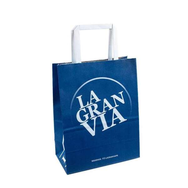 personalized logo kraft gift shopping food clothing bag view 1