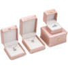 rose gold crown leather jewelry box for bracelet pendant necklace ring - gift packaging