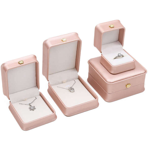 rose gold crown leather jewelry box for bracelet pendant necklace ring - gift packaging