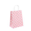 brown kraft shopping sack bag with black spotted design for groceries coffee view 1