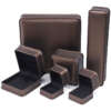 PU leather jewelry gift box for necklace earrings ring - front view