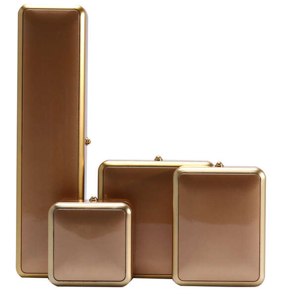 plastic spray painted square LED jewelry box for necklace ring - product presentation