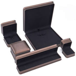 PU leather jewelry gift box for necklace earrings ring - detail view