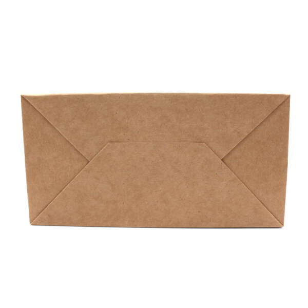 foldable recycled kraft grocery paper bag with flat handle view 4