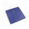 blue color printed wide base handle paper packing bag view 6