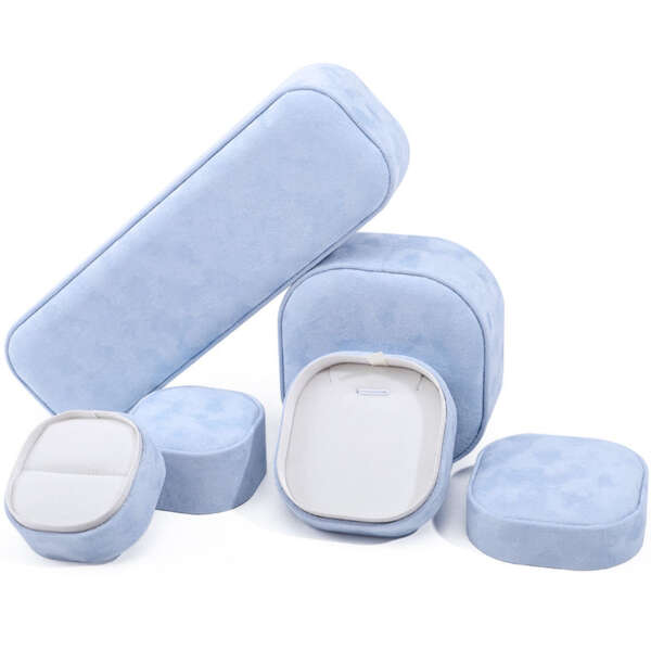 portable square jewelry storage box for bracelet necklace ring - front view